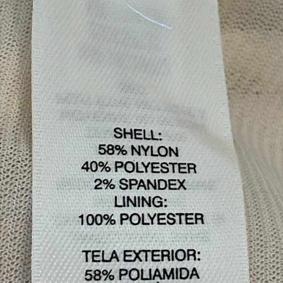 Chico’s Sheer Floral Lace Overlay Pullover Top Size 1/Womens M 3/4 Sleeve Cream - Picture 4 of 10